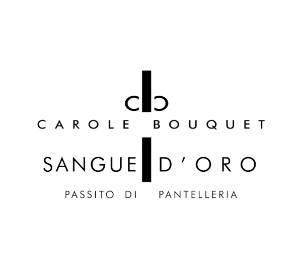 Logo Sangue d'Oro Passito di Pantelleria  Carole Bouquet